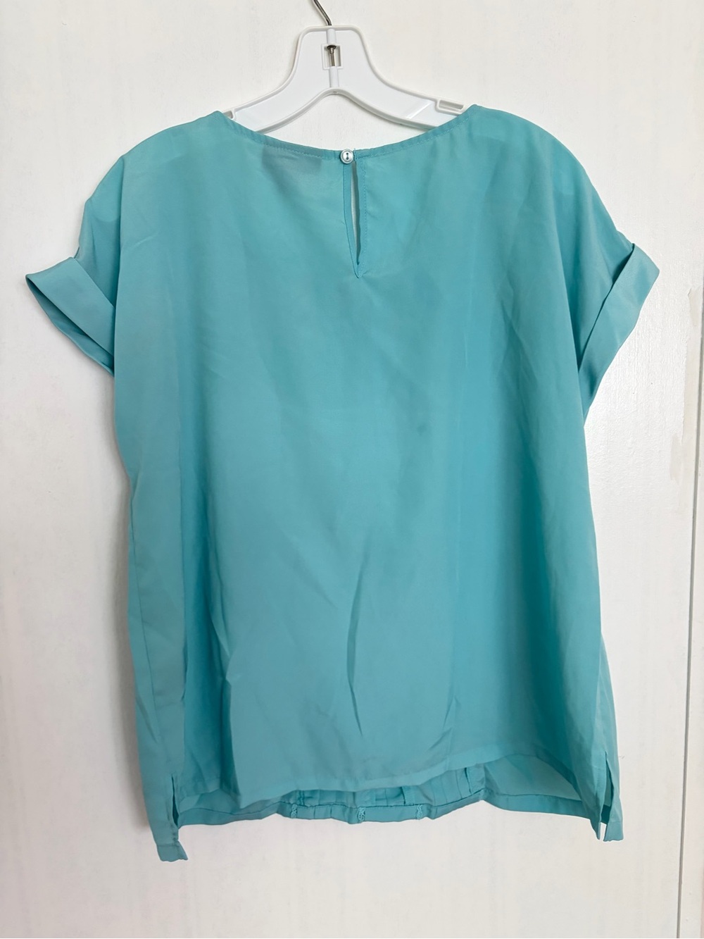 Jason Wu Aqua Pintuck Short Sleeve Blouse - Picture 3 of 13
